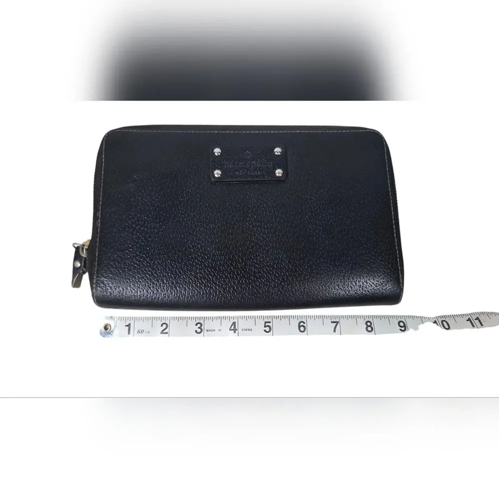 Kate Spade XL Black Textured Leather Wallet